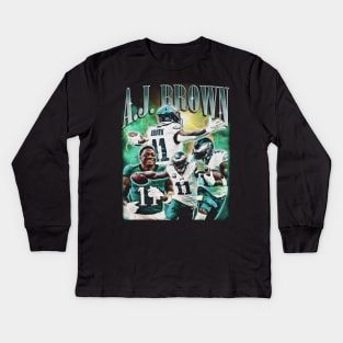 A.J. Brown Fly Power Kids Long Sleeve T-Shirt